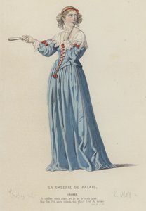 Corneille, La Galerie Du Palais, Act II, Sc IX (barevná rytina) od French School