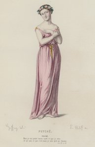 Corneille, Psyche, Act III, Sc III (barevná rytina) od French School
