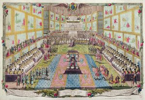 Korunovace Ludvíka XVI. v katedrále v Remeši dne 11. června 1775 od French School