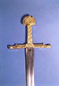 Korunovační meč francouzských králů, patřící Karlu Velikému (742-814) známý jako `Joyeuse (metal) od French School