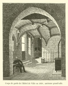 Strážnice hotelu de Ville v roce 1830, bývalý velký sál od French School