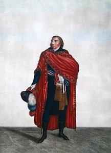 Kostým představitele lidu v době ředitelství, kolem roku 1797 (barevná rytina) od French School