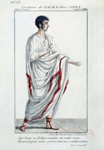 Kostým komika Francois-Josepha (Francois Joseph) Talma (1763-1826) v tragédii „Cinna ou la Clemence d