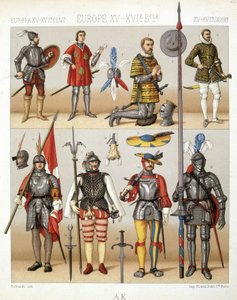 Kostýmy a zbroj středověku - v knize "Historický kostým" od Racineta od French School