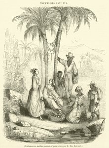 Costumes des Antilles (rytina) od French School