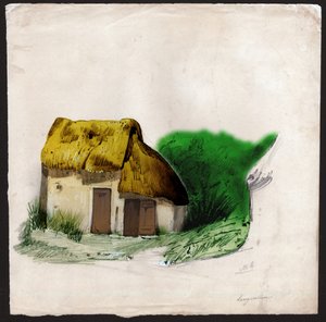 Chata ve Francii. (Kresba, cca 1830) od French School