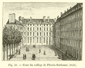 Nádvoří koleje Plessis-Sorbonne, 1656 od French School