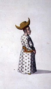 Dvorní trpaslík, osmanské období, třetí čtvrtina 18. století (akvarel na papíře) od French School