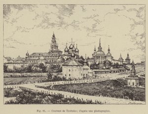 Klášter Troitzko (rytina) od French School