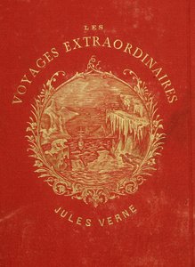 Obálka kolekce „“Les Voyages Extraordinary”” od Julese Verna. Konec 19. století. od French School