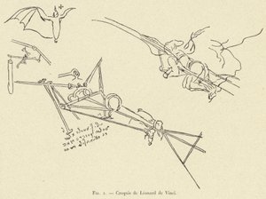 Croquis de Leonard de Vinci od French School
