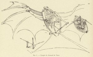 Croquis de Leonard de Vinci od French School