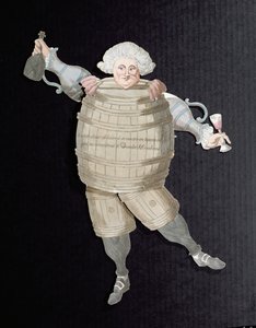Výřez Louise Riquetiho (1754-92) vikomta z Mirabeau, přezdívaný Mirabeau-Tonneau (sud) kolem roku 1790 (barevná rytina) (viz také 191400) od French School