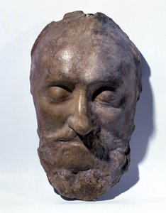 Posmrtná maska Jindřicha IV. (1553-1610) francouzského krále (vosk) od French School