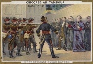 Smrt Monsignora Darboye, arcibiskupa Paříže, 1871 od French School