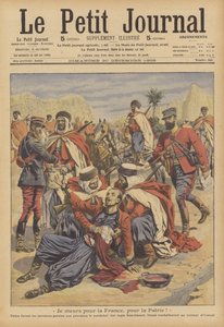 Smrt francouzského koloniálního vojáka (barva litho) od French School