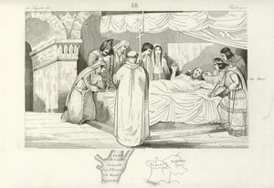 Smrt franského státníka Pepina z Heristal, 714 od French School