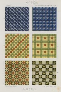 Dekorativní kachle ze 14. století od French School