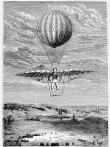 Deghenův (Degen) aparát pro směr aerostatů v roce 1812 - v „“ Album of Science; věhlasní vědci; Velké objevy “”” 1896. od French School