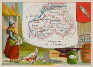 Departement Haute Savoie ve východní Francii od French School
