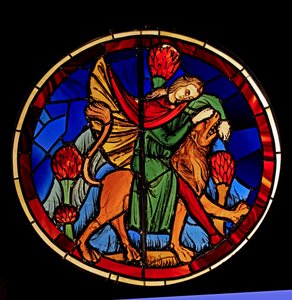 Zobrazující Samsona a lva, ex Ste Chapelle, Bay K, od French School