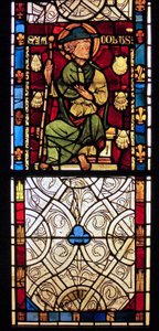 Zobrazující svatého Jakuba: Grisaille z Chapelle du Chateau, Rouen? od French School