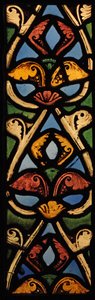Zobrazující hraniční panel (ex St Denis 1140-44?) od French School