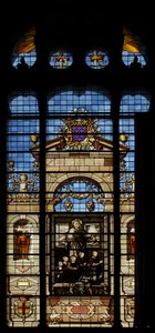 Zobrazující jižní okno v kapli na zámku Chantilly od French School