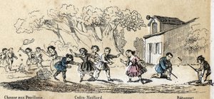 Popis volnočasových aktivit a her dětí: hry v přírodě, lov motýlů, kopák a hůl. Talíř “” les jeux de l