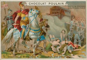 Zničení Jeruzaléma Titem, vizitka Chocolat Poulain