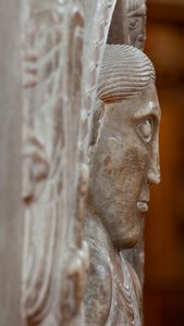 Detail, Kristus ve majestátu, ambulantní (mramor) od French School
