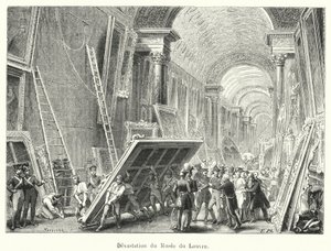 Devastace muzea Louvre (rytina) od French School