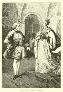 Diderot a Kateřina II od French School