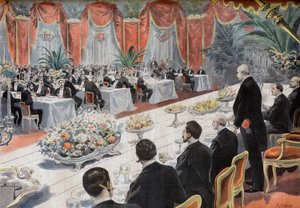 Večeře pro představitele francouzského obchodu a průmyslu na pařížské burze od French School
