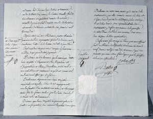 Rozvodové prohlášení císaře Napoleona Bonaparta (1769-1821) a císařovny Josefíny (1763-1814) 9. ledna 1810 od French School