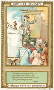 Nevěř tomu, kdo slibuje Měsíc (chromolitho) od French School
