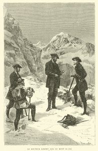 Doktor Lortet na Mont Blanc (rytina) od French School