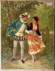 Don Juan, scéna ilustrující operu Don Giovanni od Wolfganga Amadea Mozarta (1756-91), 1879 od French School