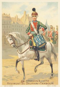 Dragons, Regiment du Dauphin, Drambour v roce 1772 od French School