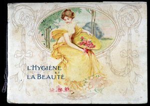 Kresba zobrazující nahou mladou ženu symbolizující hygienu a krásu. od French School