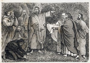Druidové trhající jmelí - v "Paříži v průběhu staletí" od French School
