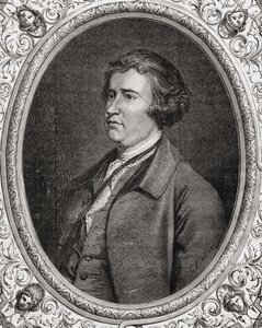 Edmund Burke, z knihy Louise Blanca (1811-82) "Histoire de la Revolution Francaise". od French School