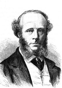 Edward Orange Wildman WITEHOUSE (1816-1890), anglický elektrotechnik na transatlantickém telegrafickém kabelu. Rytina 1868 od French School