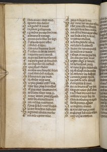 Egerton MS 881 f.65v, Guillaume de Lorris a Jean de Meun, Roman de la Rose (vellum) od French School