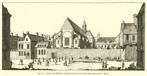 Kostel Minimes, postavený v roce 1610; faksimile rytiny I Marot od French School