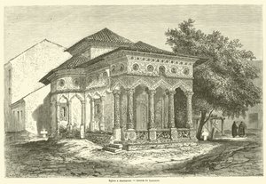 Eglise e Bukurešť (rytina) od French School