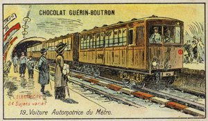 Elektrický vlak metra (chromolitho) od French School