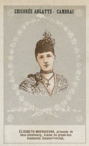 Elisabeth-Mavrikievna, princezna Saxe-Altenburg, manželka velkovévody Konstantina Constantinoviče od French School