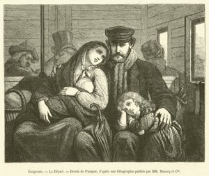 Emigranti, Le Depart (rytina) od French School