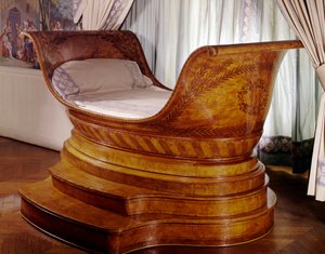 Empírový styl: mahagonová koupelnová postel od Francoise Beaudryho. Paříž 19. století, dekorativní umění. od French School